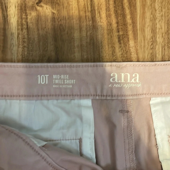 A.n.a women’s shorts 10 tall twill pockets basic casual cotton spandex stretch - Picture 3 of 7